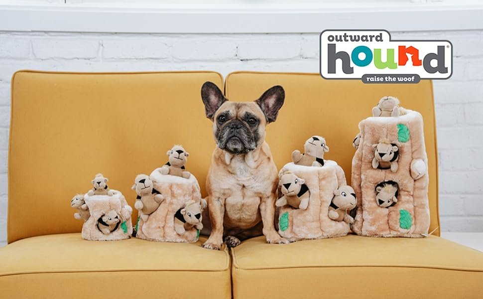 Interactive Hide-and-Seek Squirrel Plush Dog Toy Puzzle